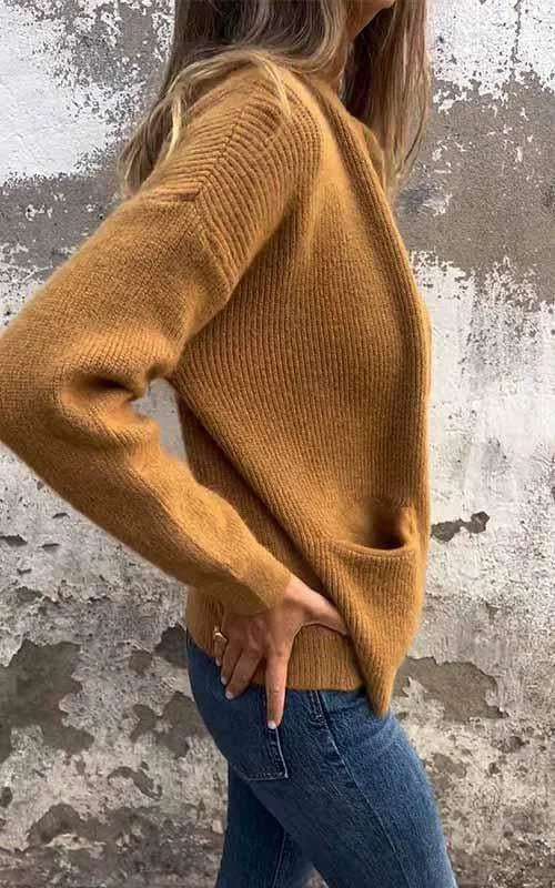 Herbst Pullover mit Frontreißverschluss