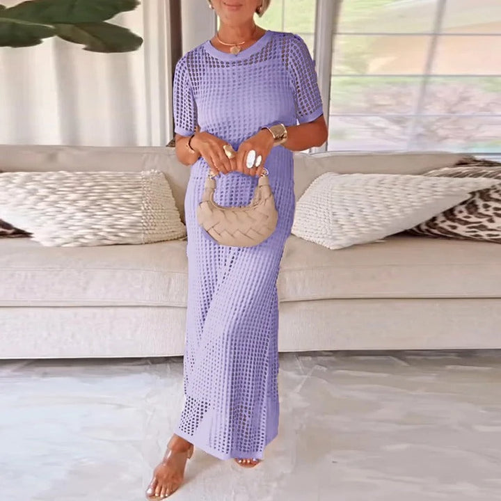 Zaya - Geraffter Ausschnitt - Zweiteiliges Set | Sonnenverwöhnte Eleganz, Müheloser Fluss