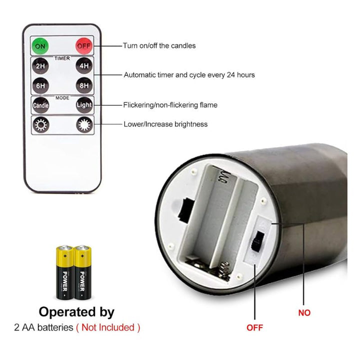 SferaCandle - Realistisches Elektro-Kerzen Set — Sicheres Kerzenlicht ohne Feuergefahr [3er Set]