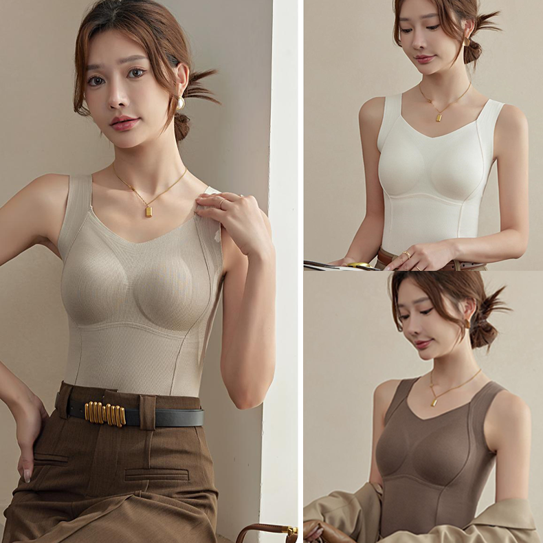 1+1 Gratis | TankTop | Warm, bequem und nahtlos mit integriertem BH