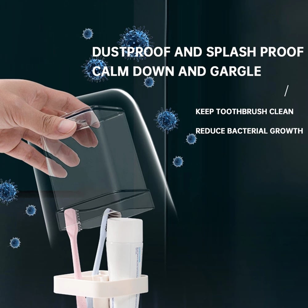 Zahnbürstenhalter mit Schutzabdeckung – Hygienisch & stilvoll organisiert