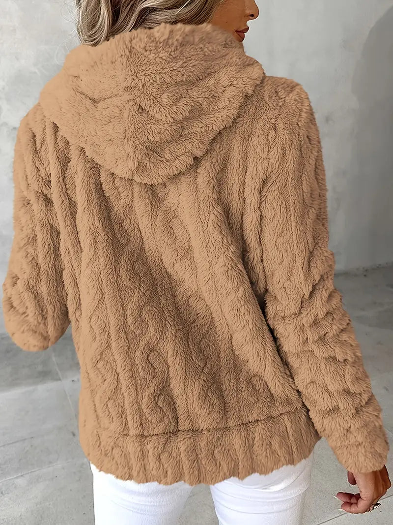 Ganka - Langarm Kapuzenpullover Mit Reißverschluss