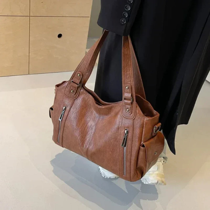 Aviana™ - Klassische Vintage-Lederhandtasche