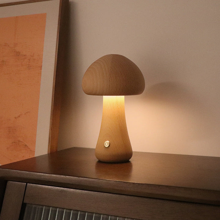 MushLights™ | Dimmbare Pilzlampe aus Holz