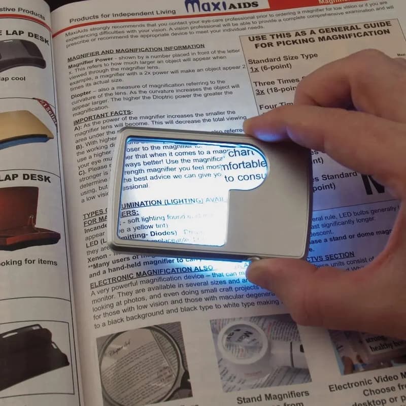 LoopLamp - Doppellinsen-Lupe mit LED-Beleuchtung – Kompakt und Taschenfreundlich