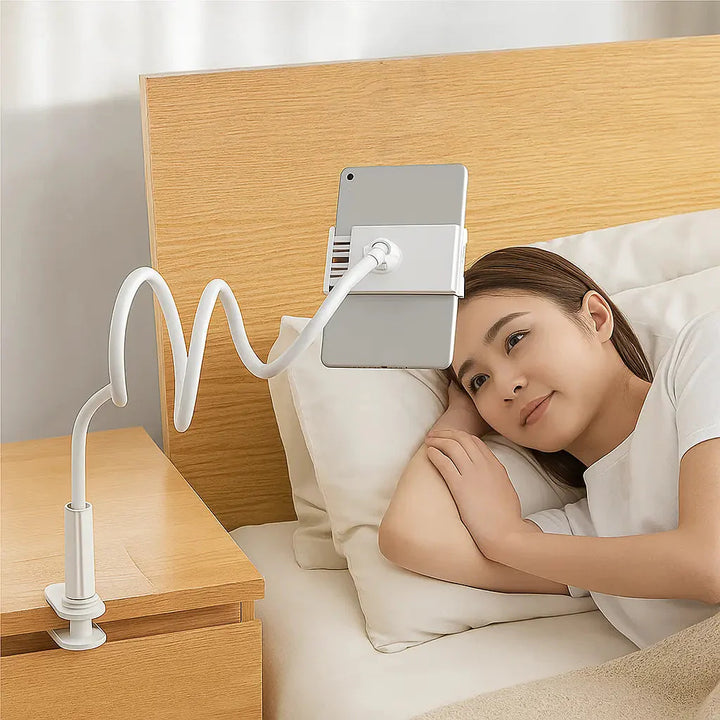 360° Smartphone- & Tablet-Halter – Freihändig Filme schauen im Bett