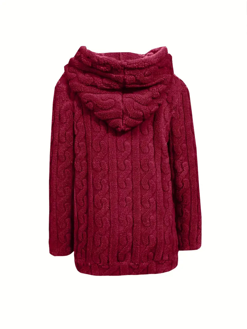 Ganka - Langarm Kapuzenpullover Mit Reißverschluss