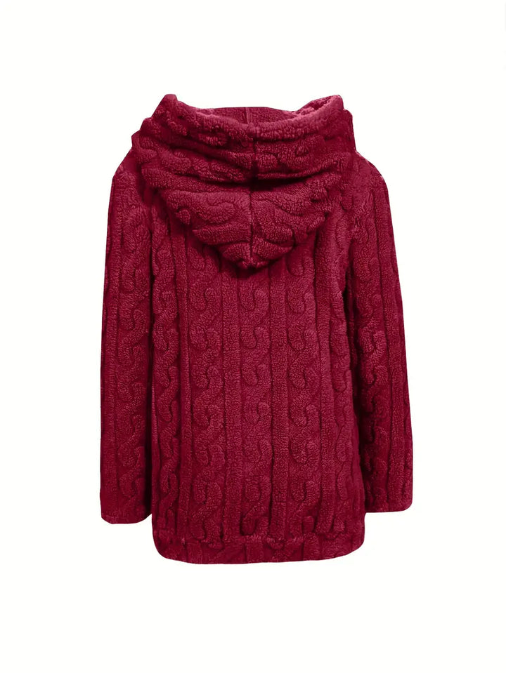 Ganka - Langarm Kapuzenpullover Mit Reißverschluss