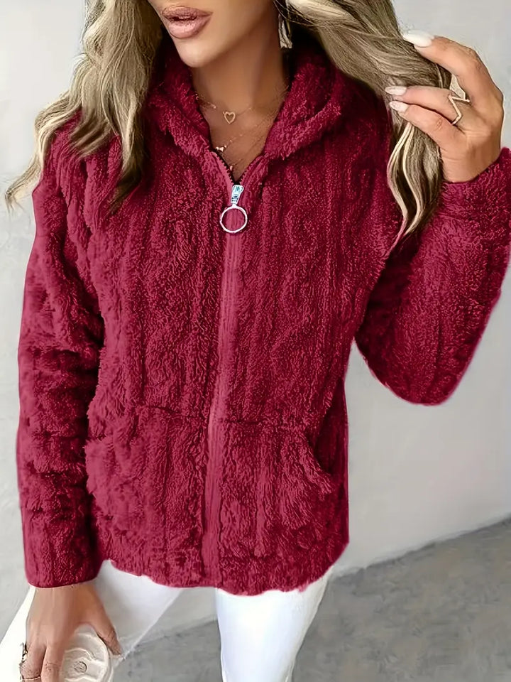 Ganka - Langarm Kapuzenpullover Mit Reißverschluss