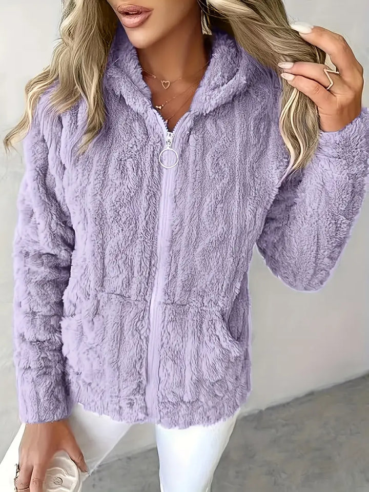 Ganka - Langarm Kapuzenpullover Mit Reißverschluss