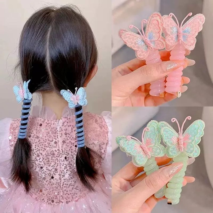Schmetterlings-Haargummis im Spiraldesign – Süßes Geschenk für Tochter & Enkelin