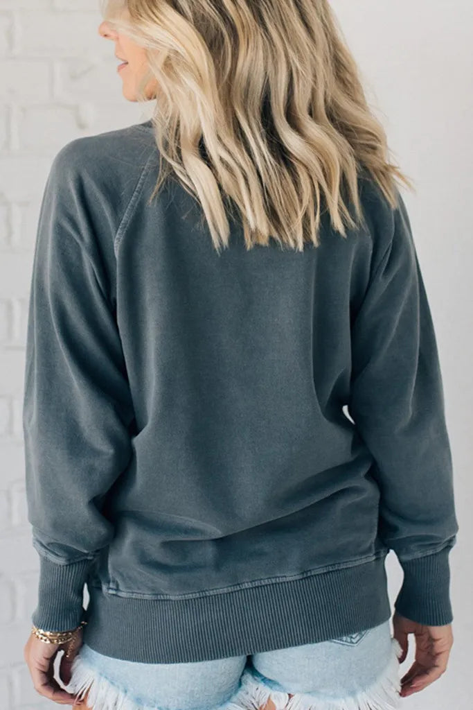 Scarlett- Sweatshirt mit gerippten Taschen | Entspannte Passform, gehobener Look