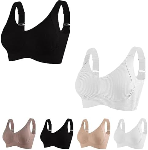 Gerippter, verstellbarer Push-Up-BH ohne Bügel für Damen