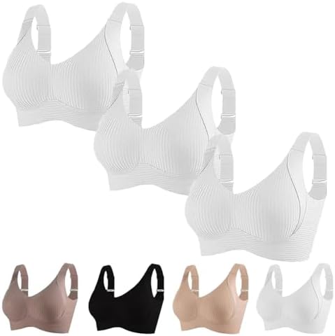 Gerippter, verstellbarer Push-Up-BH ohne Bügel für Damen