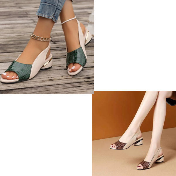 EleganzLift – Modische, bequeme Sandalen mit klobigem Absatz für sicheren Stil & Komfort