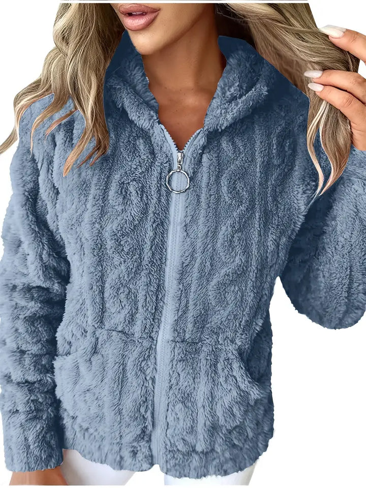 Ganka - Langarm Kapuzenpullover Mit Reißverschluss