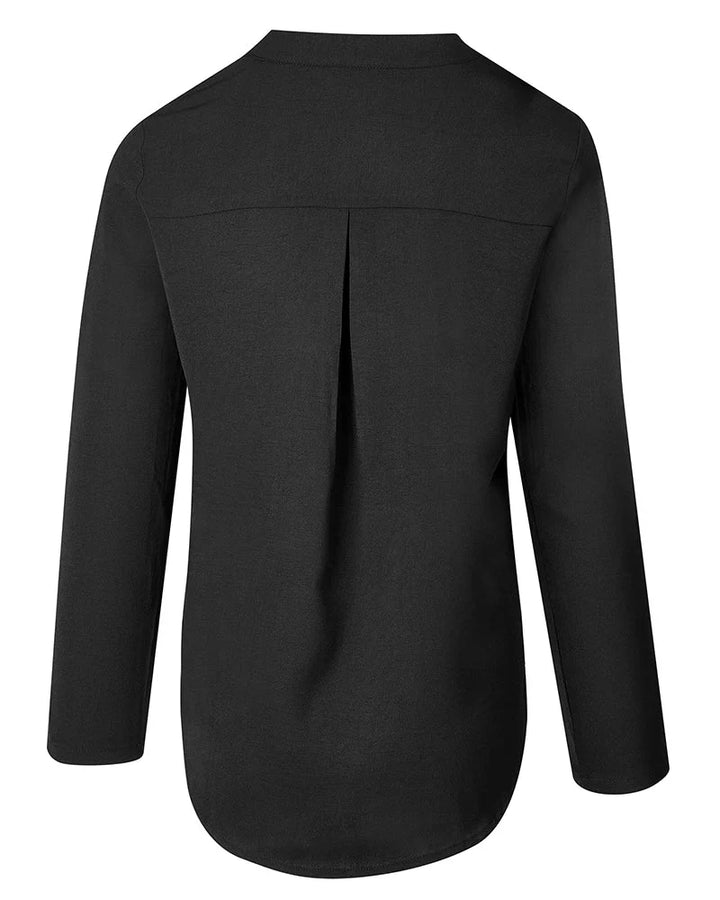 Aria | Baumwollbluse mit V-Ausschnitt und Pailletten