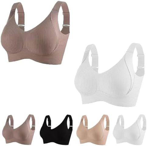 Gerippter, verstellbarer Push-Up-BH ohne Bügel für Damen