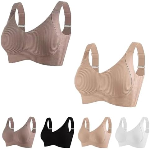 Gerippter, verstellbarer Push-Up-BH ohne Bügel für Damen