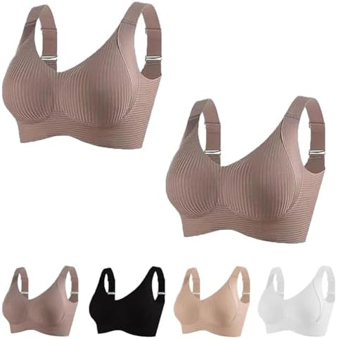 Gerippter, verstellbarer Push-Up-BH ohne Bügel für Damen
