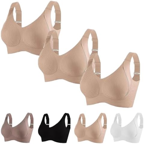 Gerippter, verstellbarer Push-Up-BH ohne Bügel für Damen