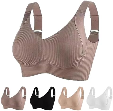 Gerippter, verstellbarer Push-Up-BH ohne Bügel für Damen