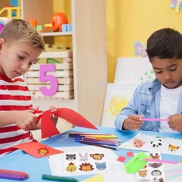 Kinderfreundliches Diamant-Sticker-Set – Mit giftfreien Glitzersteinen