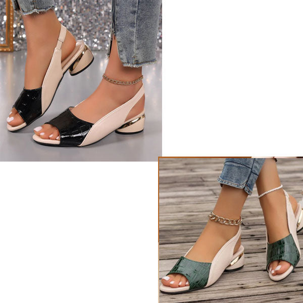 EleganzLift – Modische, bequeme Sandalen mit klobigem Absatz für sicheren Stil & Komfort