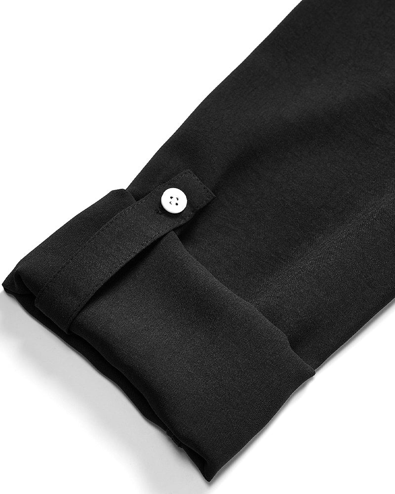 Aria | Baumwollbluse mit V-Ausschnitt und Pailletten