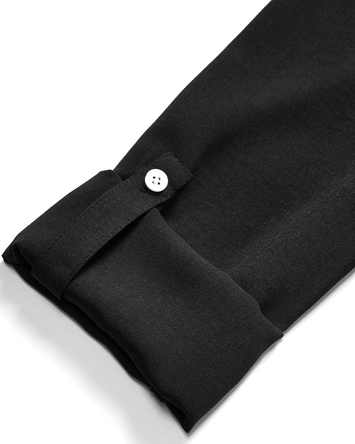 Aria | Baumwollbluse mit V-Ausschnitt und Pailletten