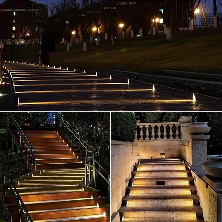 GlowSteps™ - Erhellt eure Nächte mit diesen Treppenlichtern für den Außenbereich!