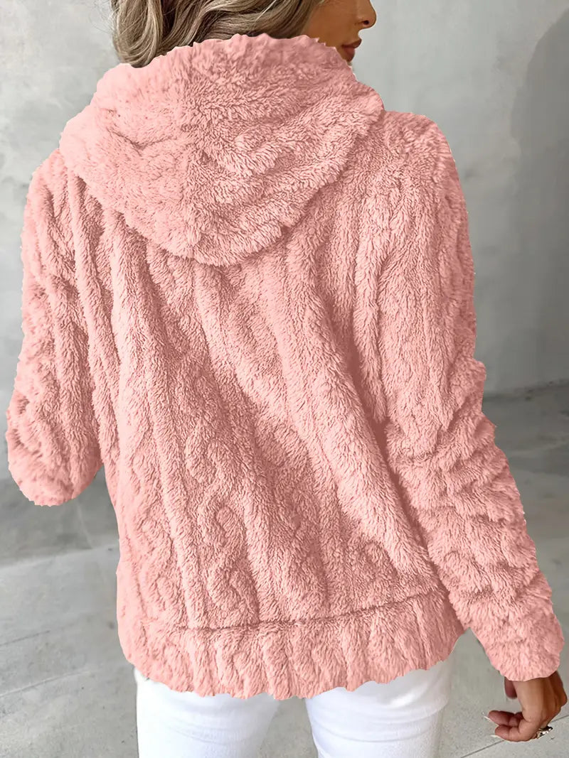 Ganka - Langarm Kapuzenpullover Mit Reißverschluss