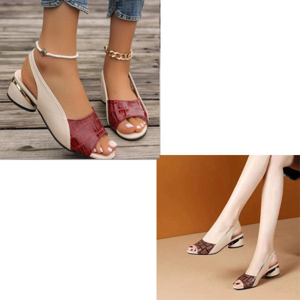 EleganzLift – Modische, bequeme Sandalen mit klobigem Absatz für sicheren Stil & Komfort
