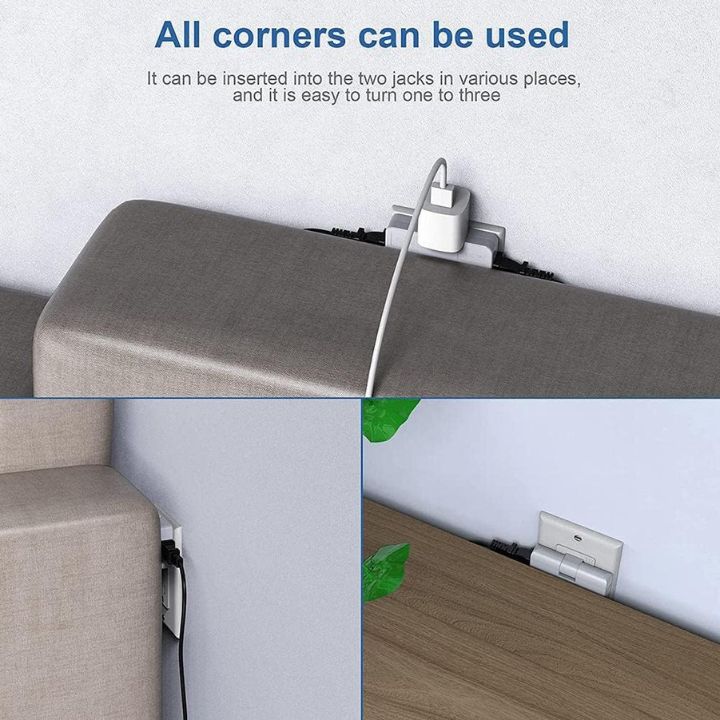 1+1 Gratis | 180° Drehbares Kompakt 3-Wege-Steckdosenadapter