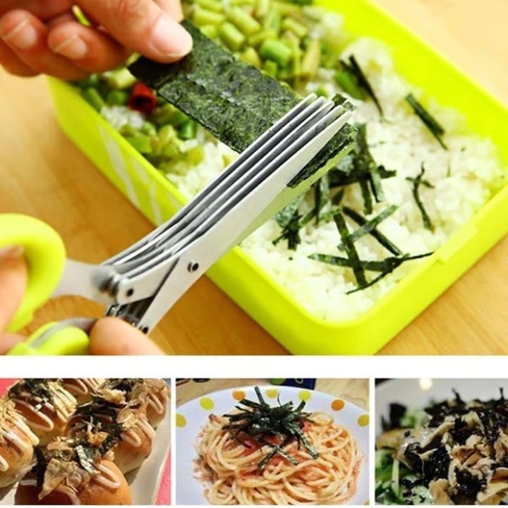 5-Klingen-Küchenschere aus Edelstahl Salatschere