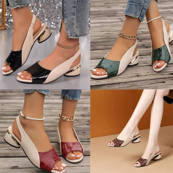EleganzLift – Modische, bequeme Sandalen mit klobigem Absatz für sicheren Stil & Komfort