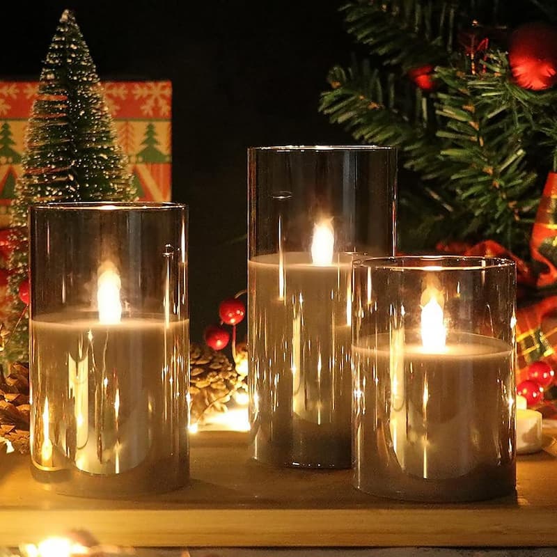 SferaCandle - Realistisches Elektro-Kerzen Set — Sicheres Kerzenlicht ohne Feuergefahr [3er Set]