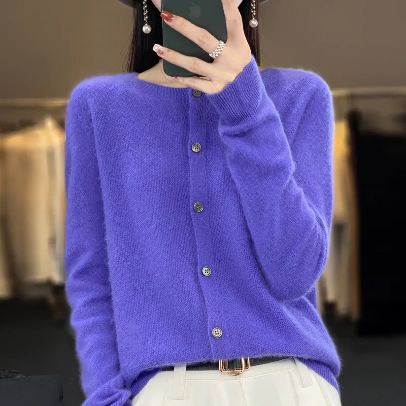 Angelica – Weiche Strickjacke mit Knöpfen