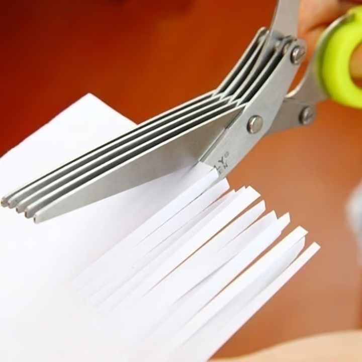 5-Klingen-Küchenschere aus Edelstahl Salatschere