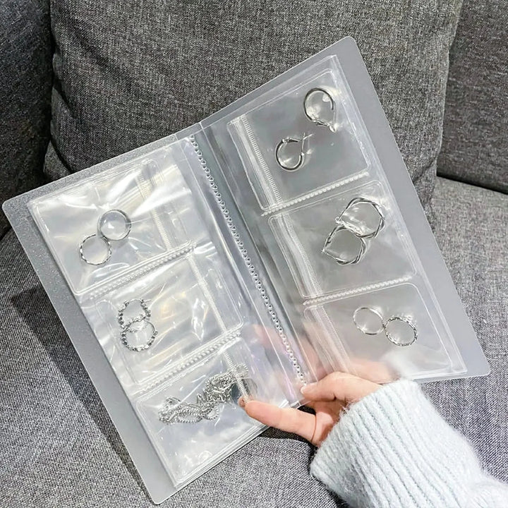 Schmuck-Aufbewahrungsbuch – Transparentes Reiseetui mit Schutzsystem