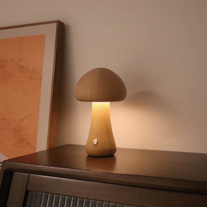 MushLights™ | Dimmbare Pilzlampe aus Holz