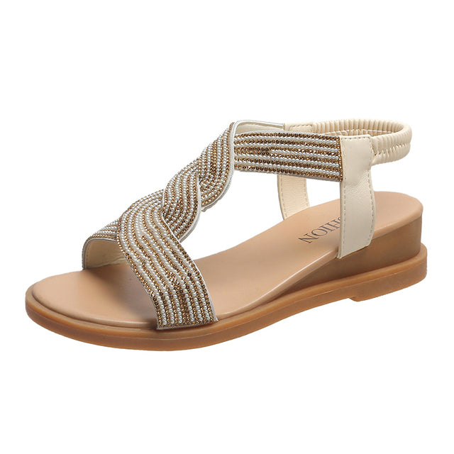 Harriett™ | Mode Strass-Sandalen