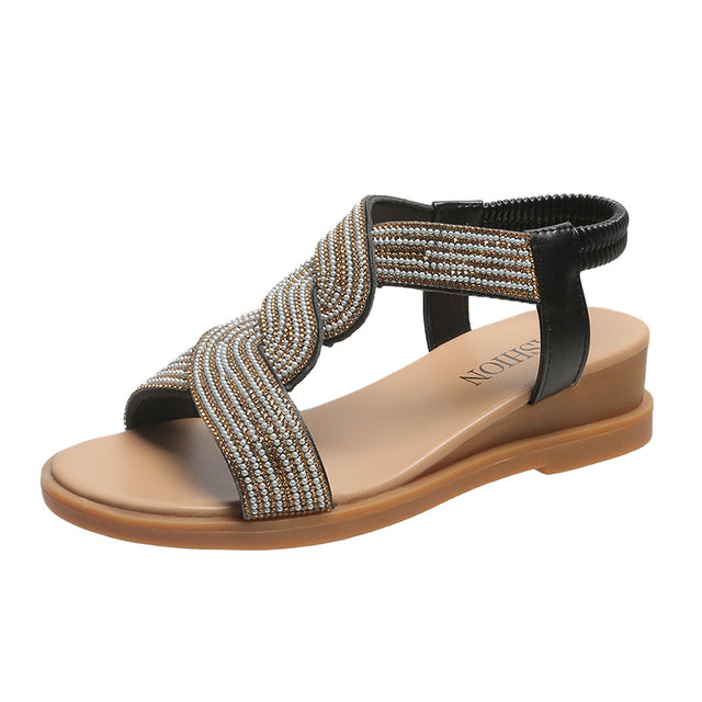 Harriett™ | Mode Strass-Sandalen