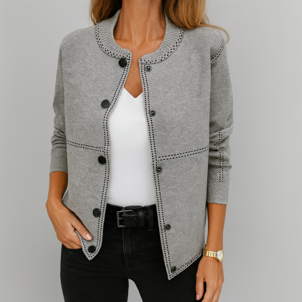 Alexa | Damen Strickjacke mit Knöpfen