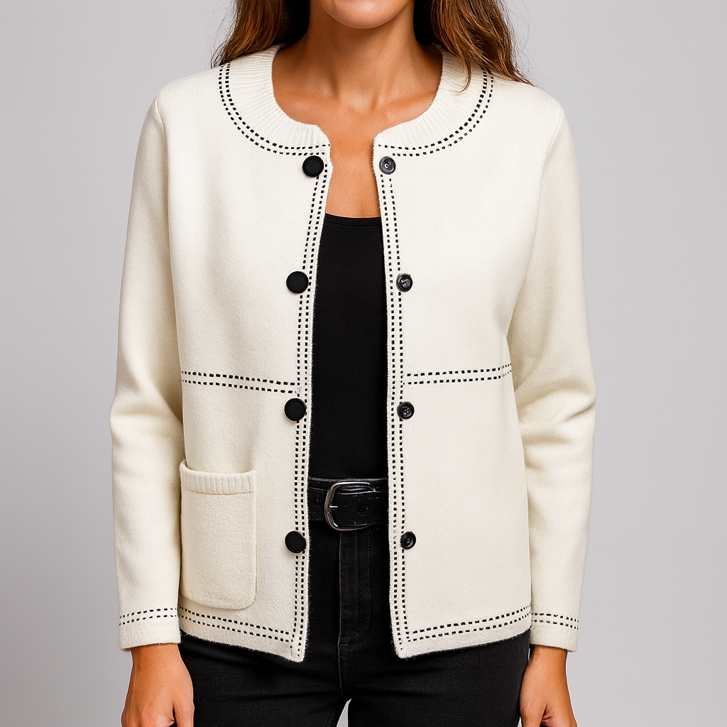 Alexa | Damen Strickjacke mit Knöpfen