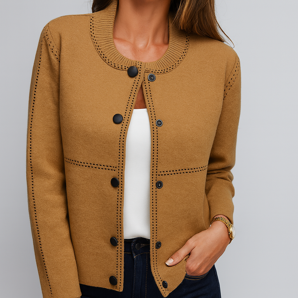 Alexa | Damen Strickjacke mit Knöpfen