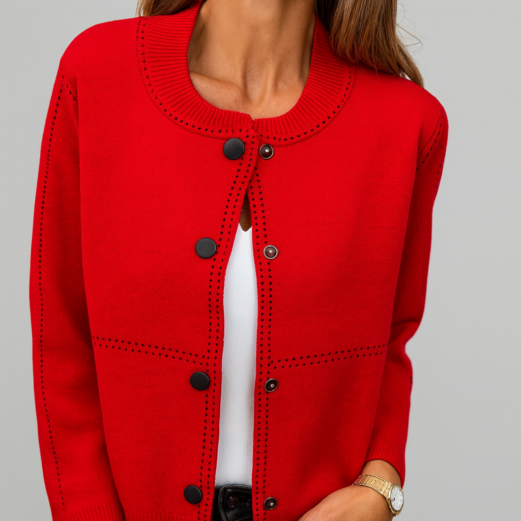 Alexa | Damen Strickjacke mit Knöpfen