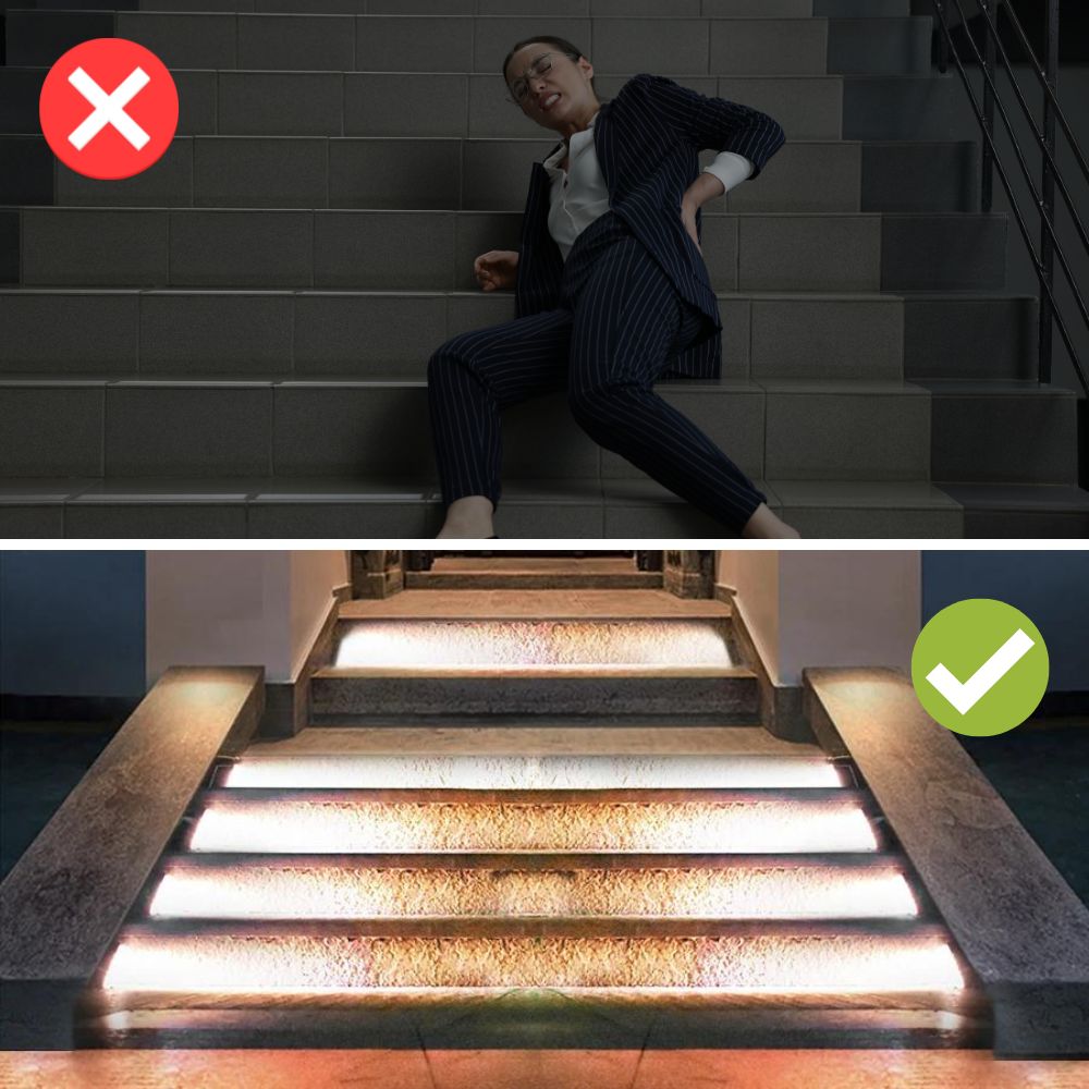 GlowSteps™ - Erhellt eure Nächte mit diesen Treppenlichtern für den Außenbereich!