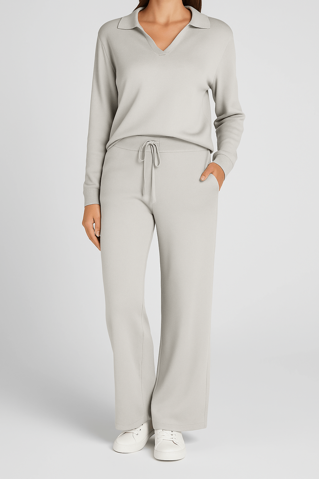 Norella | Zweiteiliges Lounge-Set mit Kragen - 50% RABATT