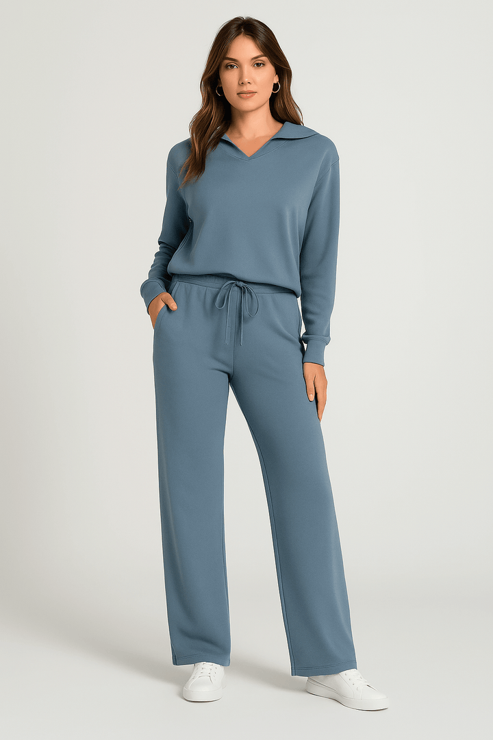 Norella | Zweiteiliges Lounge-Set mit Kragen - 50% RABATT